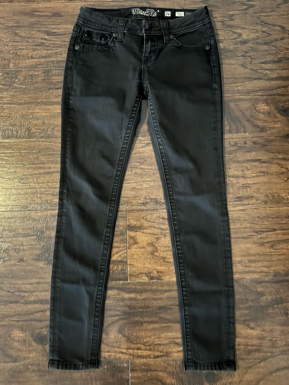 Y2K Miss Me Women's Embellished Black Jeans - Picture 2 of 6